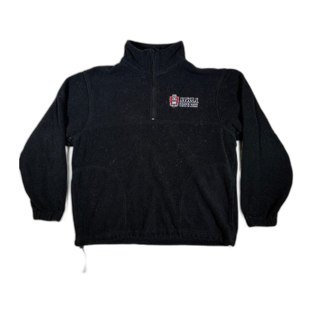 University of Arkansas Eleanor Mann School of Nursing Fleece Pullover M Black